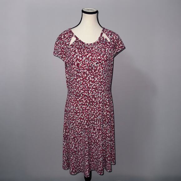 Michael Michael Kors Floral Print Midi Dress women’s size medium - Picture 1 of 8